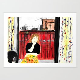Portrait of my Mother in Rome French Fine Art Painting Art Print