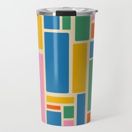 Modulus Colorful Retro Geometric Pattern Travel Mug