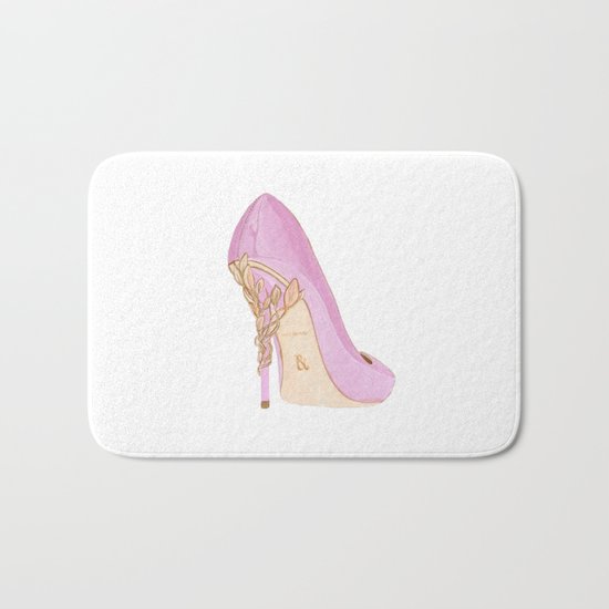 Pink Shoe Bath Mat