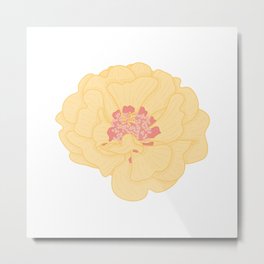 Yellow Portulaca Grandiflora Flower Illustration Metal Print | Botanical, Flora, Bloom, Red, Sunrose, Botany, Graphicdesign, Grandiflora, Portulaca, Floral 