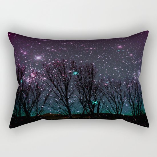 Purple teal stars Rectangular Pillow