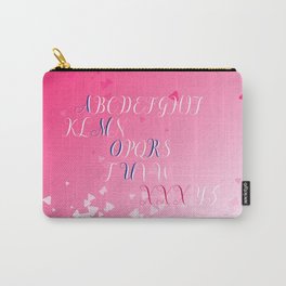 Amour Alphabet Love Rose Pink Glitter Design Carry-All Pouch | Graphicdesign, Amour, Love, Typolove, Glitterpink, Alphabet, Delicate, Lovecalligraphy, Typoamour, Romantic 