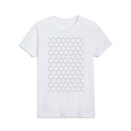 Honeycomb (Gray & White Pattern) Kids T Shirt