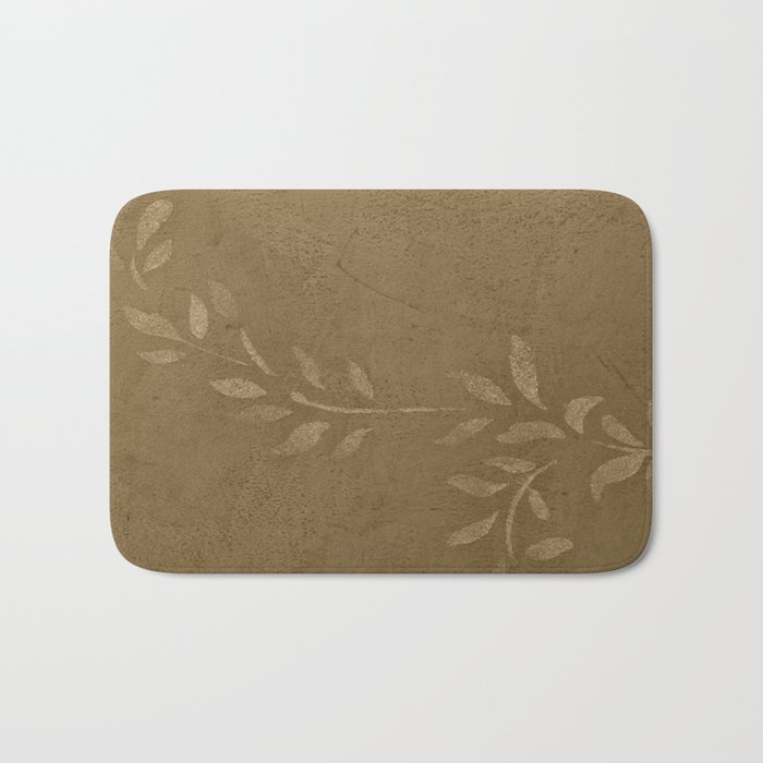 Sepia Vine Vintage Floral - Rustic - Hygge - Modern - Vintage - Farmhouse - Corbin Henry Bath Mat