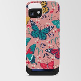 butterflies and flowers iPhone Card Case