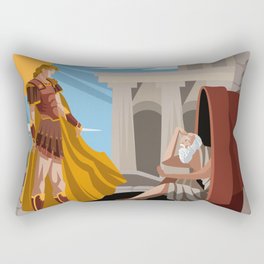 diogenes the cynic greek philosopher and alexander the great Rectangular Pillow