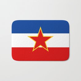 Flag of Yugoslavia Bath Mat | Digital, Yugoslavian, Curated, Yugoslavia, Pride, Flag, Croatia, Serbia, Albania, Patriot 