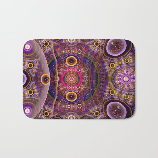 Groovy tribal colourful patterns Bath Mat