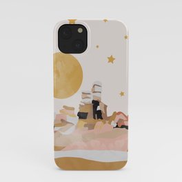 Moon and Space Landscape iPhone Case