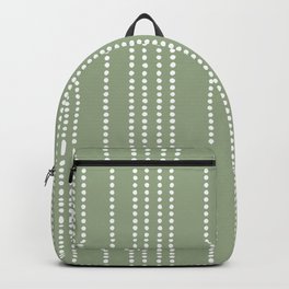 Ethnic Spotted Stripes in Sage Green Backpack
