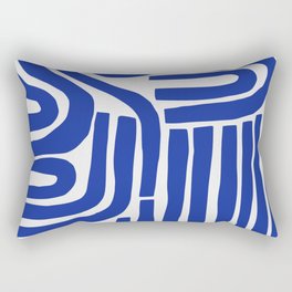 S and U Rectangular Pillow | Curated, Blueart, Stripe, Boho, Bold, Graphicdesign, Pattern, Digital, Bluepattern, Acrylic 