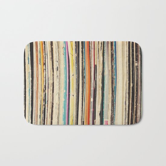 Record Collection Bath Mat
