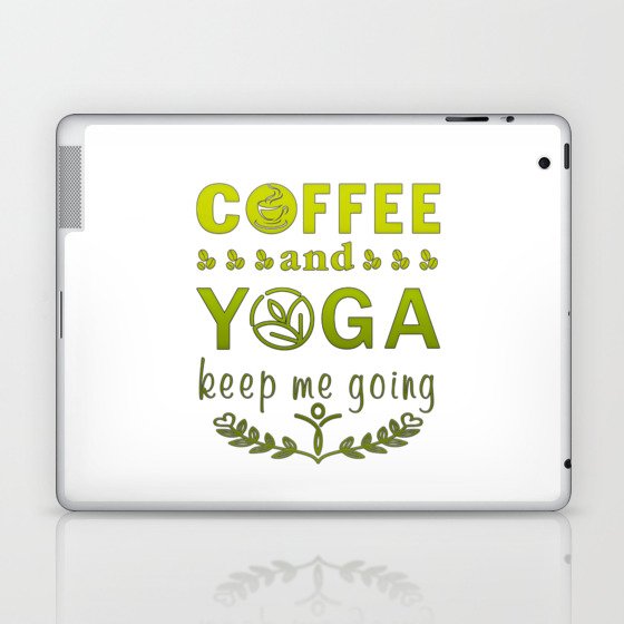 Coffee and yoga Laptop & iPad Skin