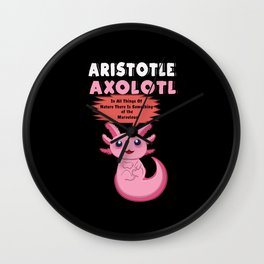 All Things Amphibian Cartoon Cute Kawaii Axolotl Wall Clock