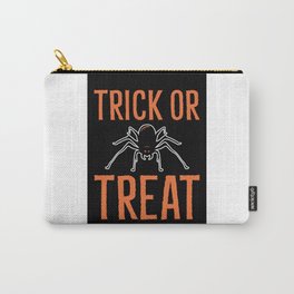 Trick Or Treat Spider Halloween Horror Quote Retro Carry-All Pouch