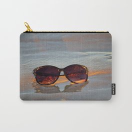 Sunglasses On The Beach Carry-All Pouch | Water, Color, Sunglasses, Sun, Beach, Vacation, Photo, Seashore, Relaxation, Shells 