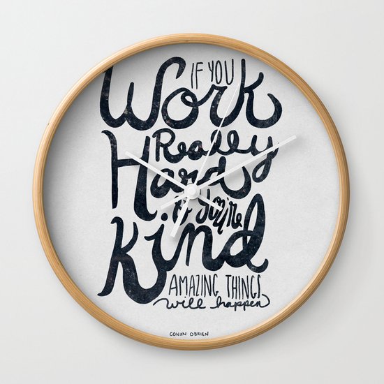 Work Really Hard Wall Clock