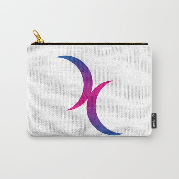 Double Crescent Moon Bisexual Pride Symbol Carry-All Pouch