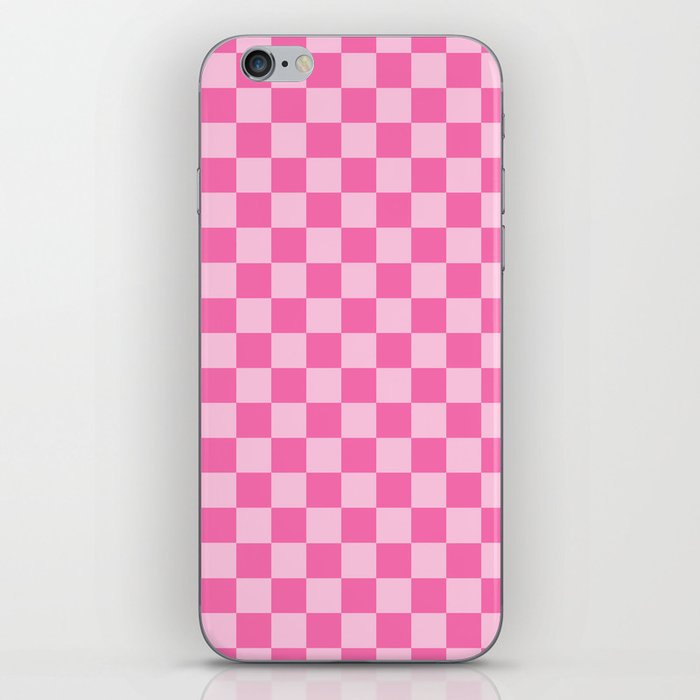 Y2K Pink Checkerboard iPhone Skin
