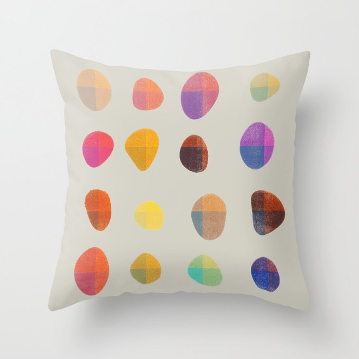 Painted Pebbles 4 Throw Pillow