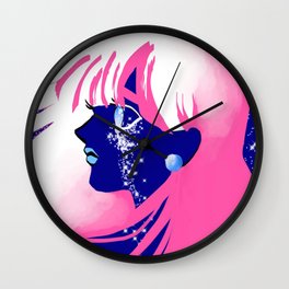 Jet Girl Dark Wall Clock