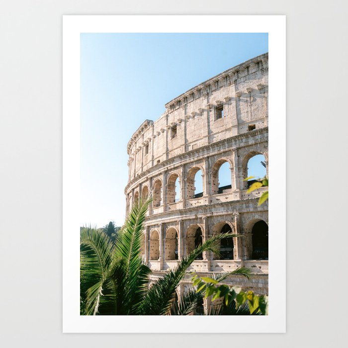 The Roman Colosseum || Ancient Rome, Italy, Architecture Art Print