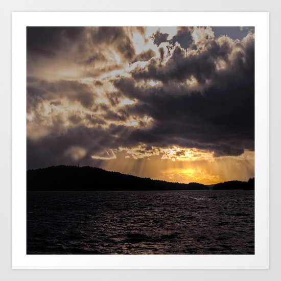 Dramatic change in the weather Art Print