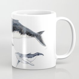 Humpback whale mother and humpback whale baby Coffee Mug
