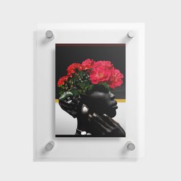 Red flower And Girl Floating Acrylic Print