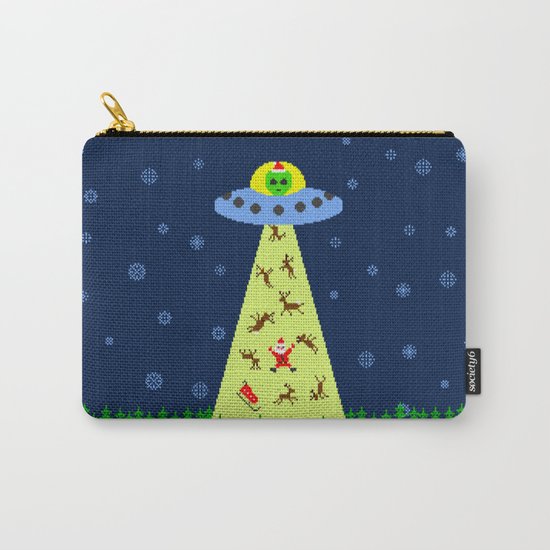 Alien abduction of Santa Claus (sweater) Carry-All Pouch