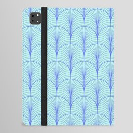 Aqua Very Peri Art Deco Arch Pattern iPad Folio Case