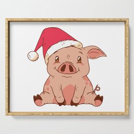 Christmas Pig Serving Tray