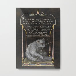A Sloth from Mira Calligraphiae Monumenta or The Model Book of Calligraphy (1561-1596) by Georg Bocs Metal Print | Artprint, Antique, Artwork, Calligraphy, Creativecommons, Art, Cc0, Banner, Creativecommons0, Painting 