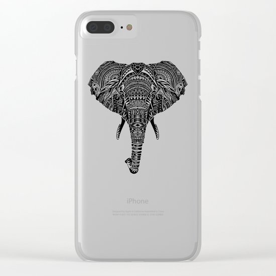 Polynesian Elephant Clear iPhone Case