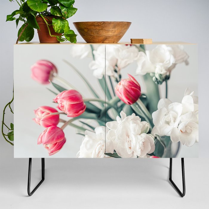 Pink Tulips Art Print, Still Life Home Decor Composition, Spring Flowers Bouquet Art, Pink Flowers Valentines Day, Floral Decoration Credenza