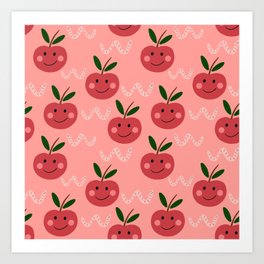 Happy Apple  Art Print