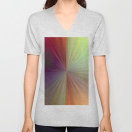 Sunset Rainbow V Neck T Shirt