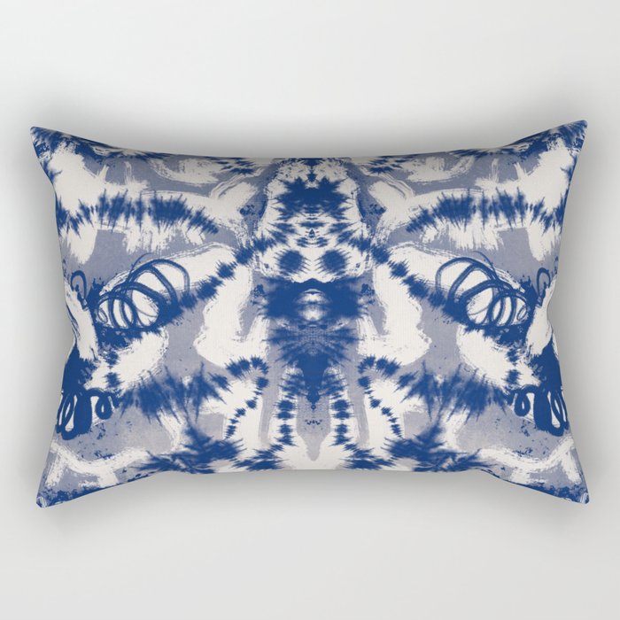 Ultramarine symmetrical abstract 04 Rectangular Pillow