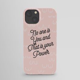 Self Love Boobs Pattern on peach iPhone Case