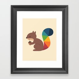Rainbow Squirrel Framed Art Print