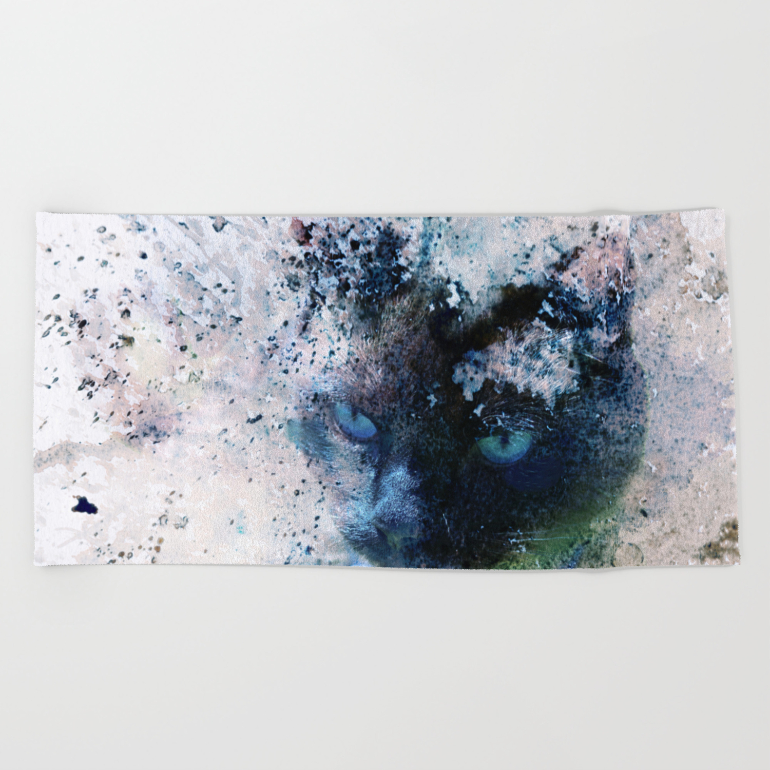 Behind Blue Eyes Beach Towel By Daugustart Society6