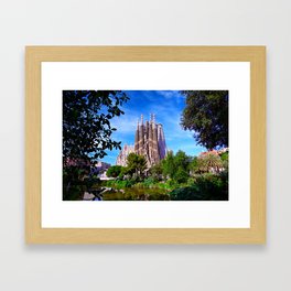 Sagrada Familia in Barcelona, Spain Framed Art Print