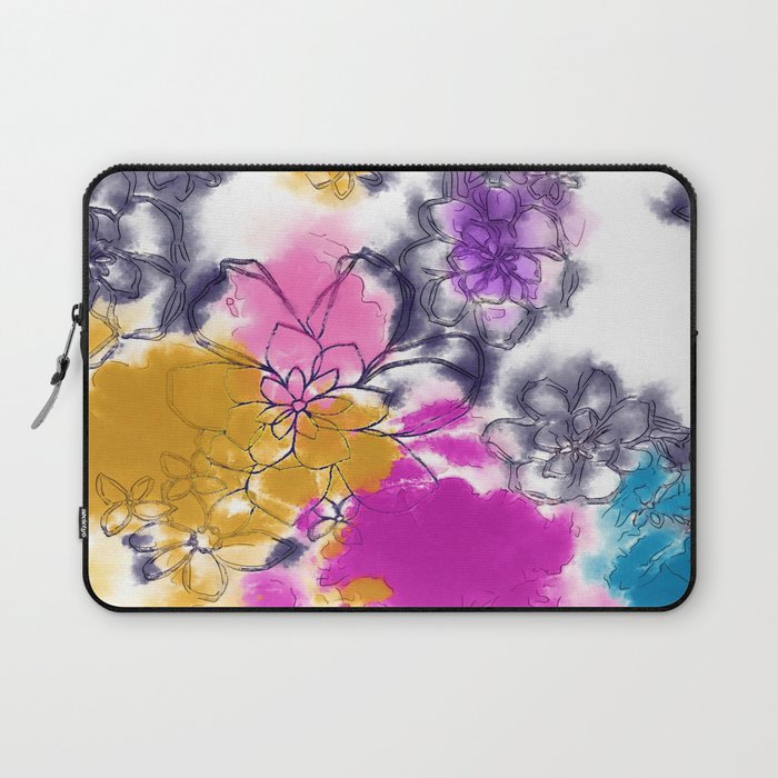 Abstract Flowers - Watercolour Paiting Laptop Sleeve