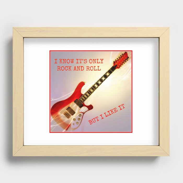 Only Rock + Roll Recessed Framed Print