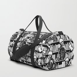 Bookish Public Library Skeleton Goth Librarian Books Pattern Duffle Bag