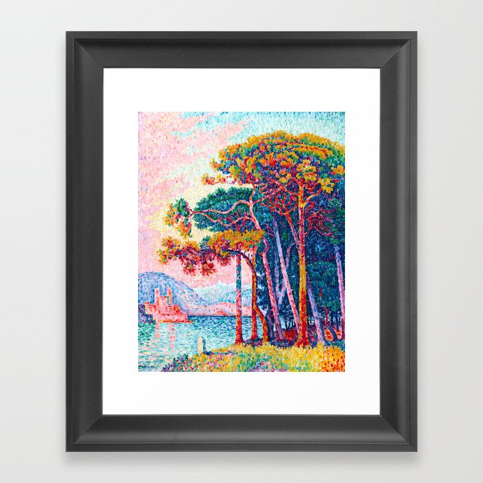 Paul Signac - Antibes - The Pinewood - Colorful Vintage Fine Art Framed Art Print