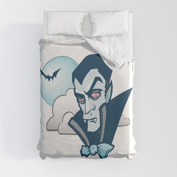 Blue Dracula Duvet Cover