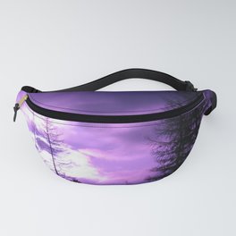 Purple Montana Sunset, Nature, Landscape, Photography Fanny Pack