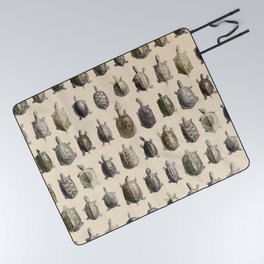 Vintage Turtles Pattern Picnic Blanket