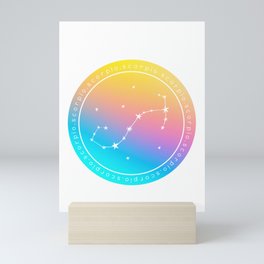 Scorpio Zodiac | Rainbow Circle Mini Art Print